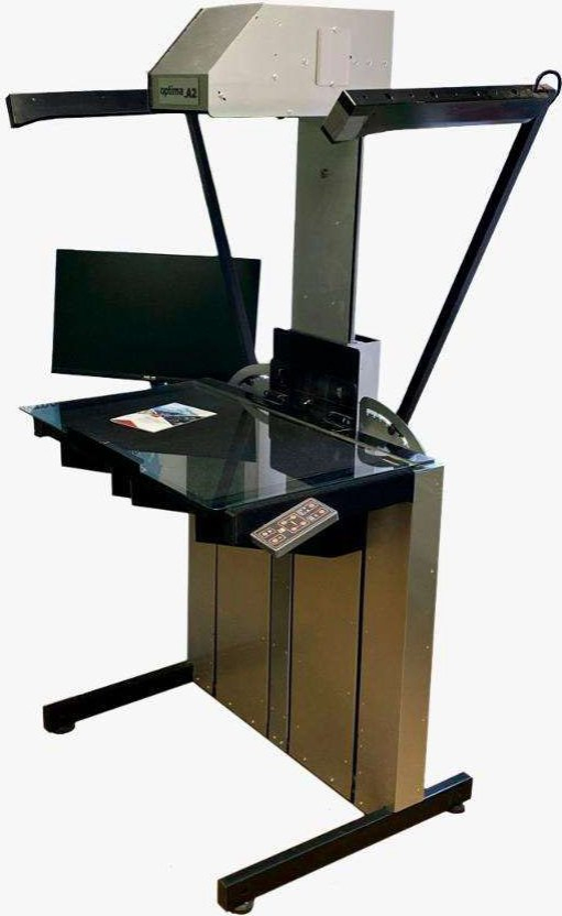  Optima A2 25PT базовый (плоское прижимное стекло, плоская колыбель позволяет сканировать книги с толщиной переплета до 70 см.) 